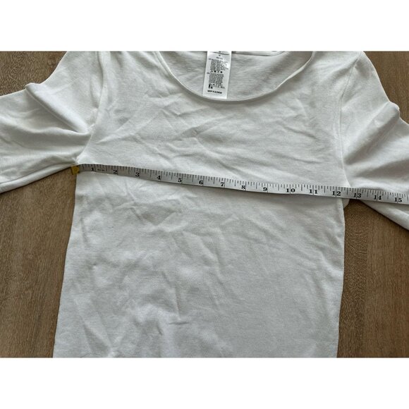 Wolford Short Sleeve Crewneck Bodysuit in White Size Medium - Picture 5 of 7